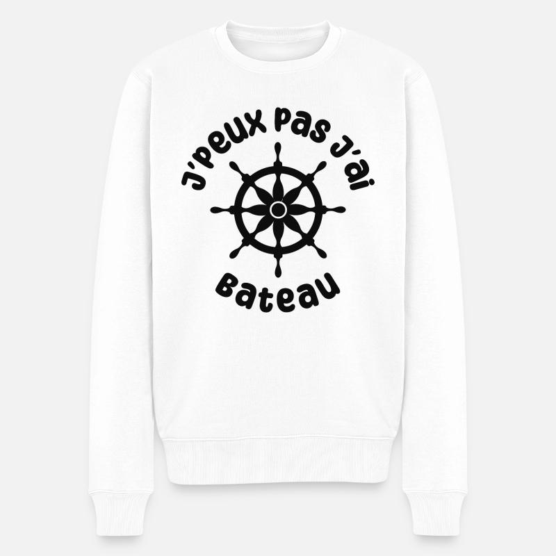 J'peux pas j'ai bateau - Pull Premium bio Homme - blanc