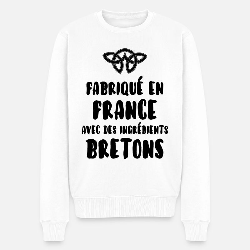 Breton - Pull Premium bio Homme - blanc