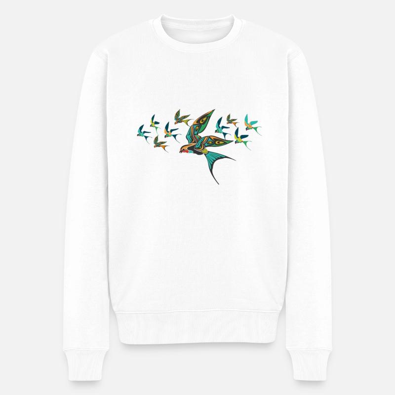 Ornithologe Ornithologen, Ornithologen - Männer Premium Bio Pullover - Weiß