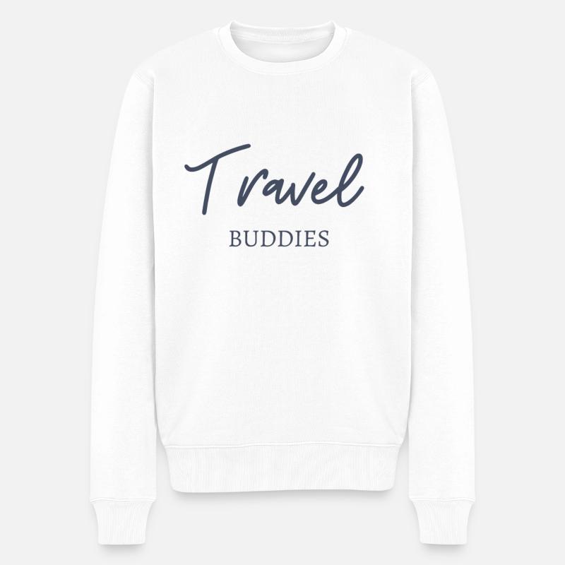 Copains de voyage - Pull Premium bio Homme - blanc