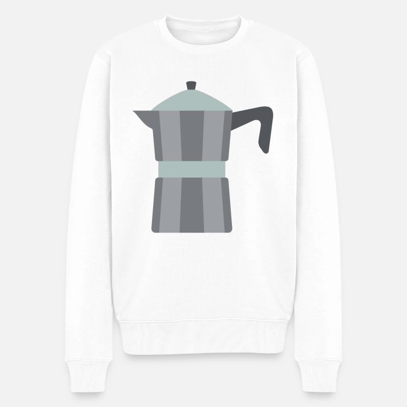 Cafetière - Pull Premium bio Homme - blanc