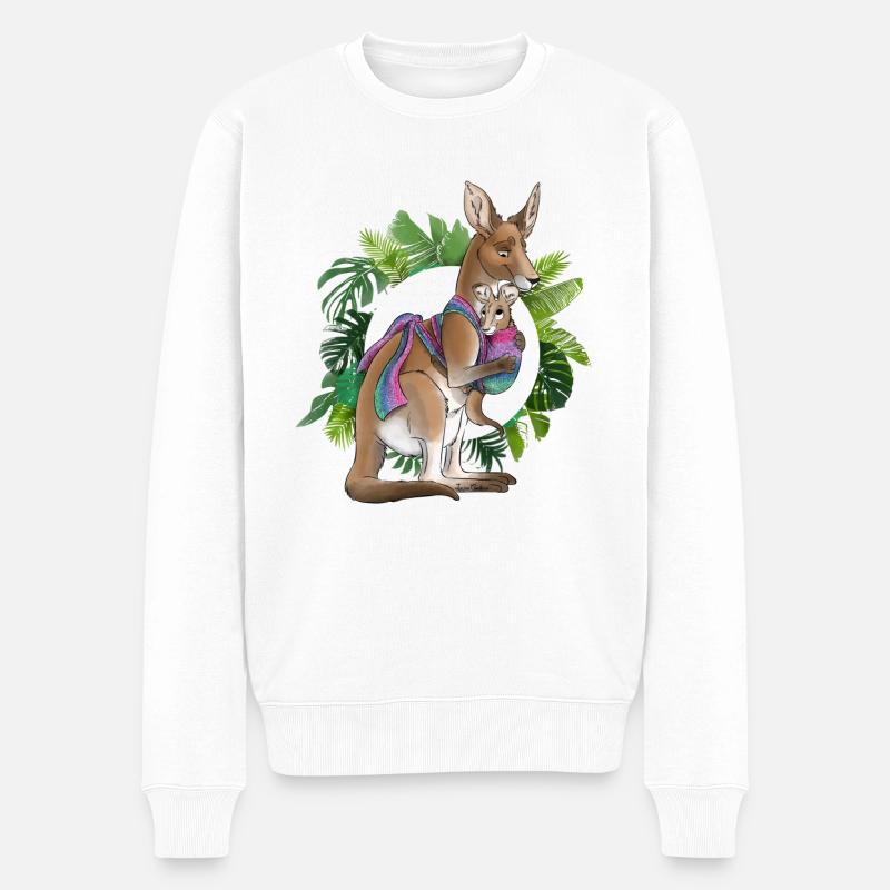 Maman Kangourou - Pull Premium bio Homme - blanc