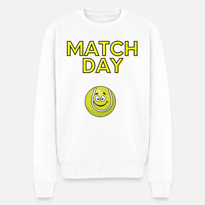 Tennis: Jour du match - Pull Premium bio Homme - blanc