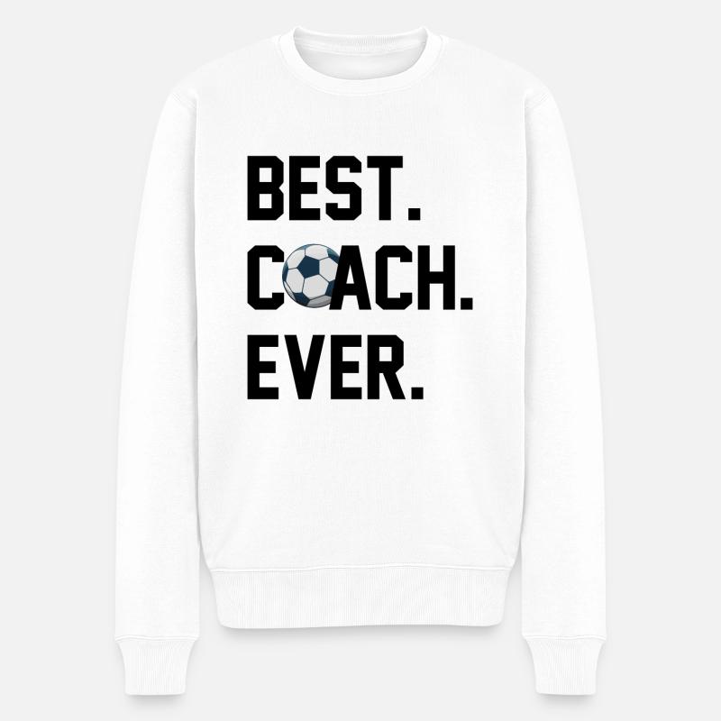 MEILLEUR ENTRAÎNEUR DE SOCCER - Pull Premium bio Homme - blanc
