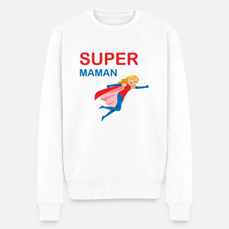Super Maman - Pull Premium bio Homme - blanc