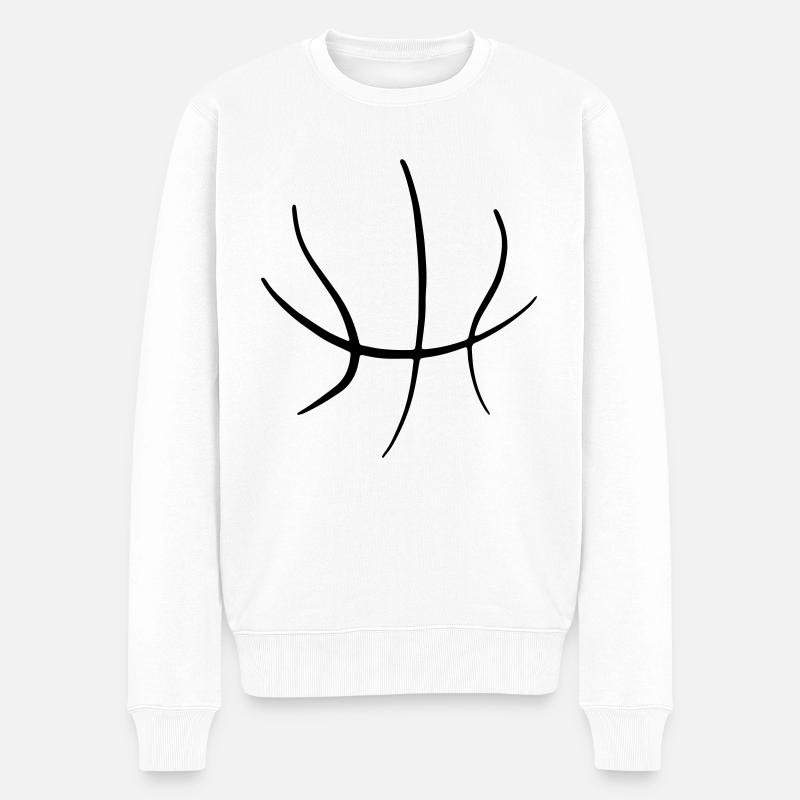 Basket-ball 06 - Pull Premium bio Homme - blanc