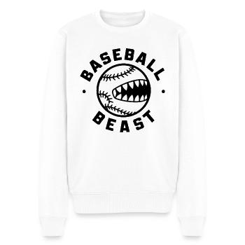 Baseball Beast - Men's Premium Organic Jumper - white - Front - Thijin (182cm)