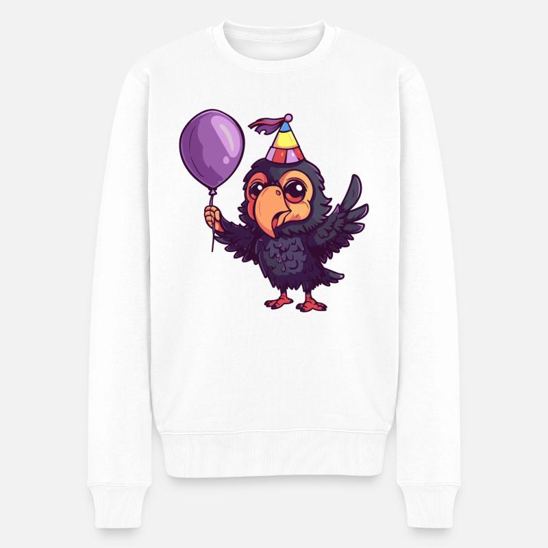 Harpyie Vogel Geburtstag Comic Niedlich - Männer Premium Bio Pullover - Weiß