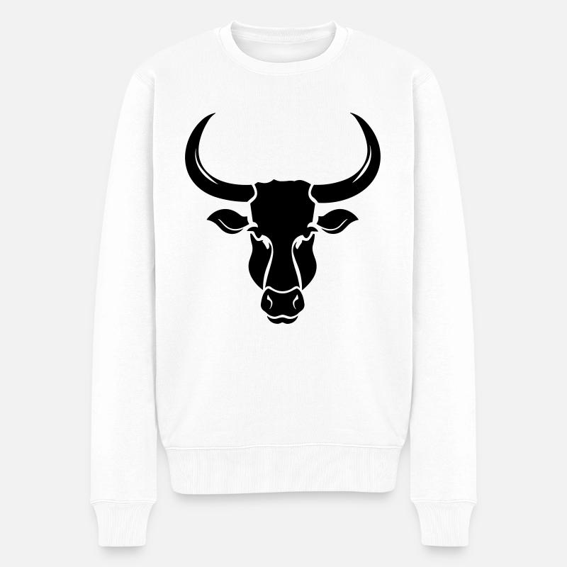 Taureau - Pull Premium bio Homme - blanc