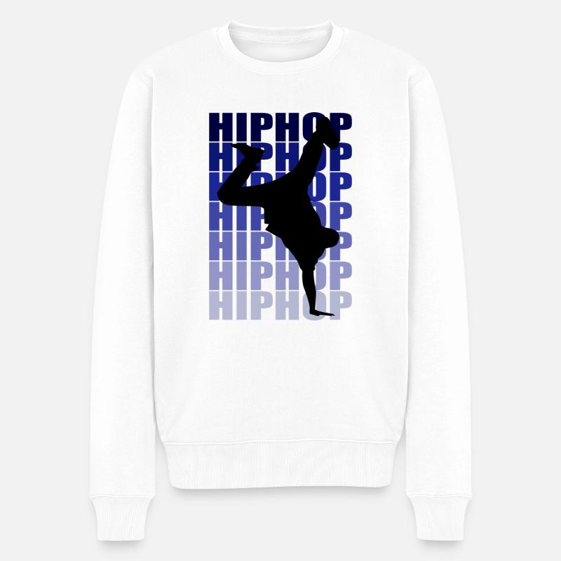 hiphop - Männer Premium Bio Pullover - Weiß