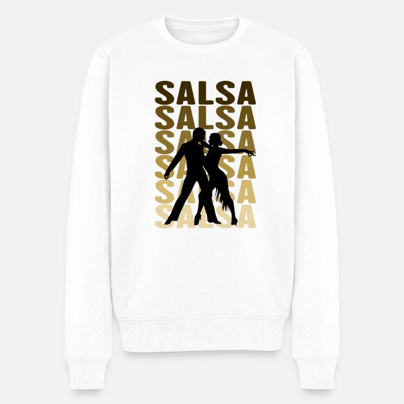 Salsa dance - Männer Premium Bio Pullover - Weiß