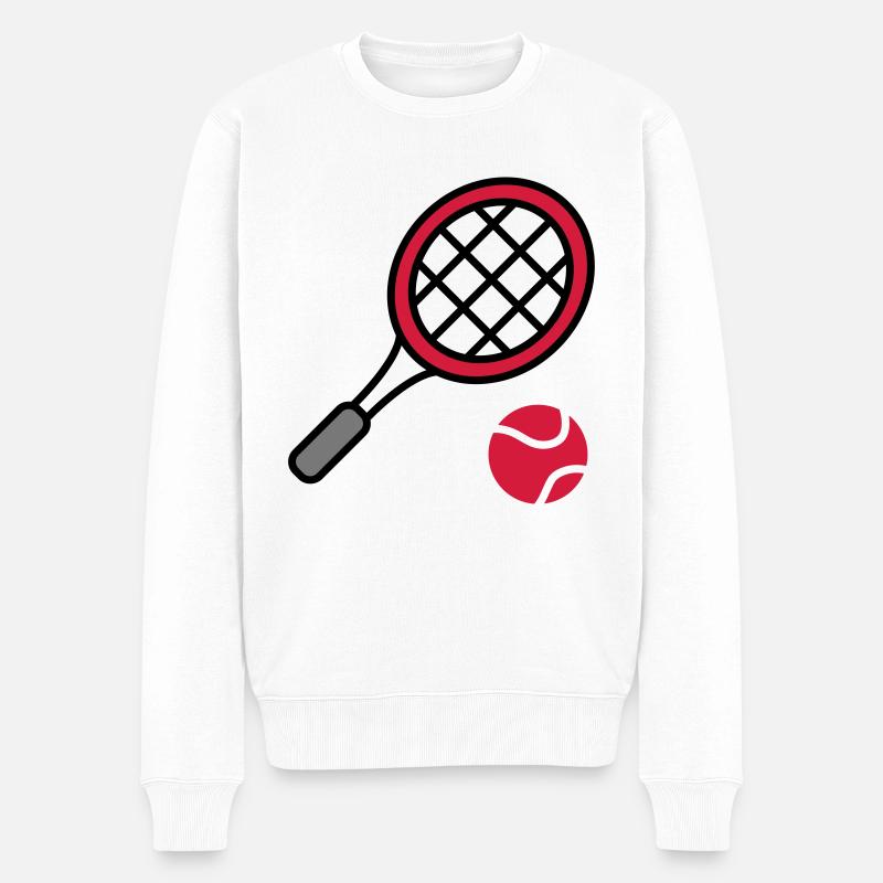 Tennis - Männer Premium Bio Pullover - Weiß