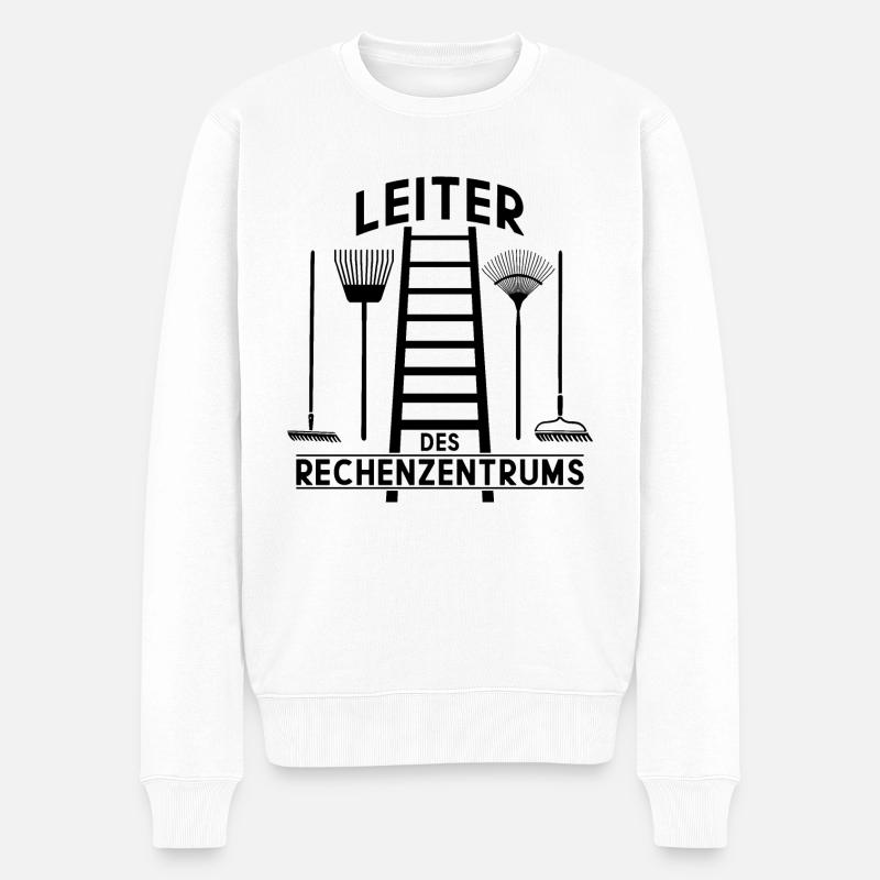 LEITER DES RECHENZENTRUMS - Männer Premium Bio Pullover - Weiß