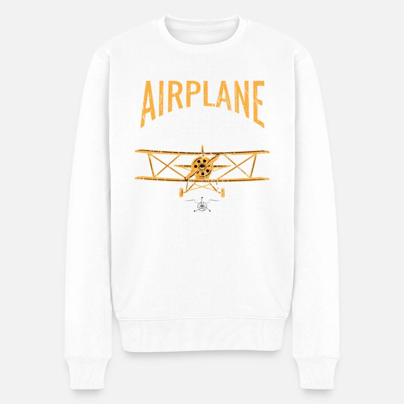 Airplane training centre - Pull Premium bio Homme - blanc