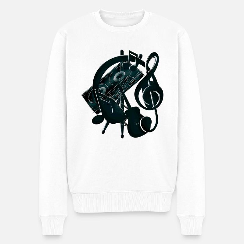 Kassette recordings - Männer Premium Bio Pullover - Weiß