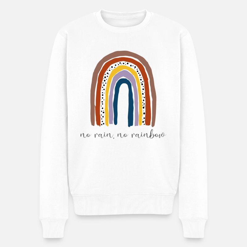 Pas de pluie, pas d’arc-en-ciel. - Pull Premium bio Homme - blanc