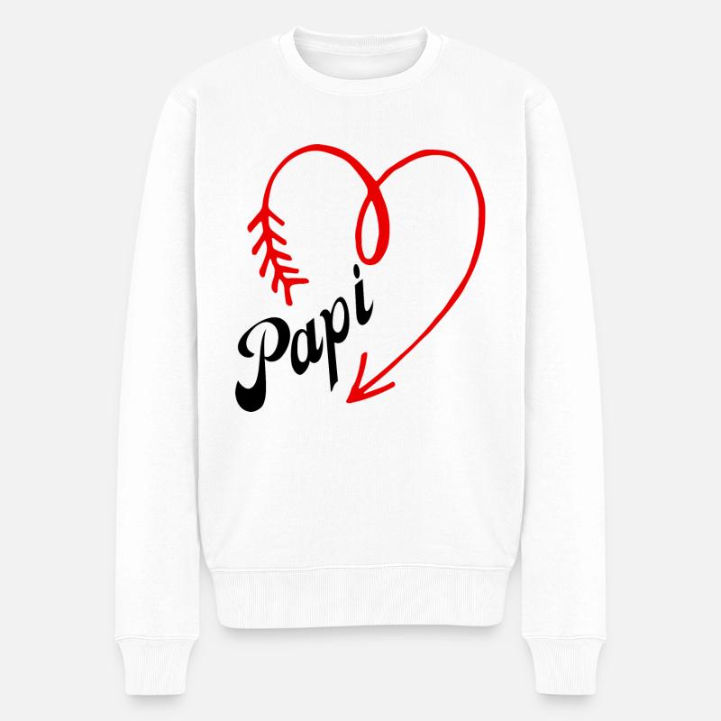 papi cœur - Pull Premium bio Homme - blanc