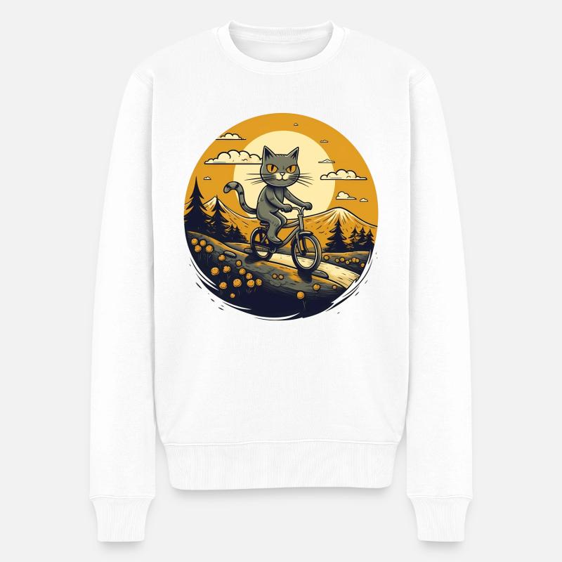 Motard Meowtain - Pull Premium bio Homme - blanc