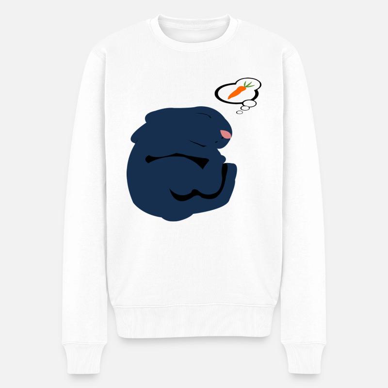 Baby-Kaninchen - Männer Premium Bio Pullover - Weiß