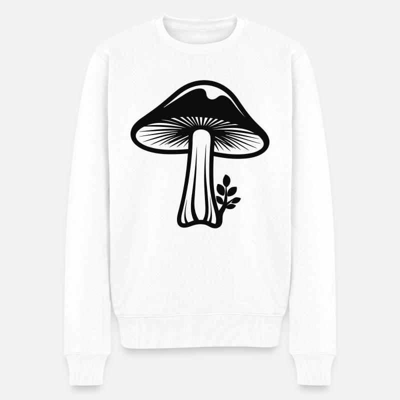 champignon - Pull Premium bio Homme - blanc