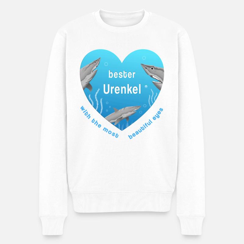 bester Urenkel - Männer Premium Bio Pullover - Weiß