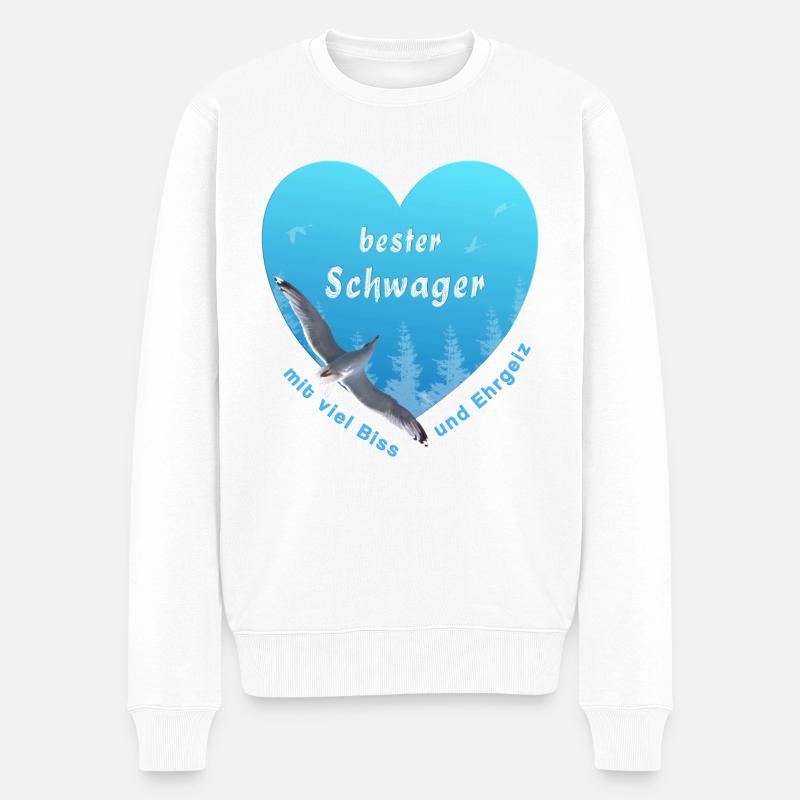 bester Schwager - Männer Premium Bio Pullover - Weiß