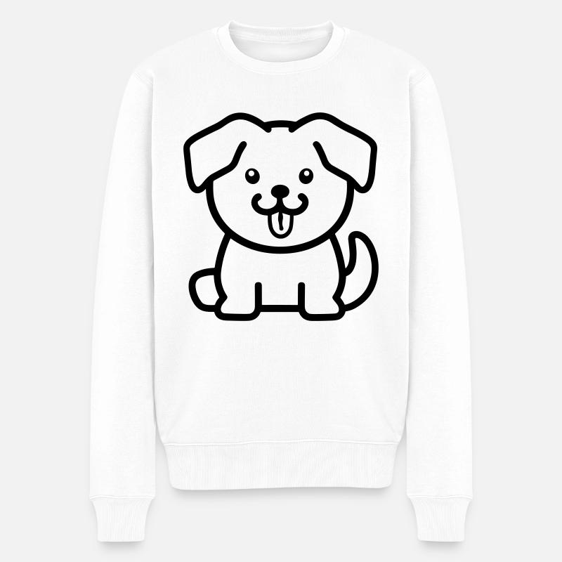 Chien - Pull Premium bio Homme - blanc