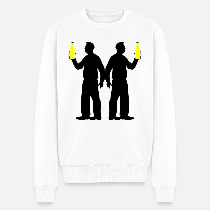 Drinking Team Jga - Männer Premium Bio Pullover - Weiß