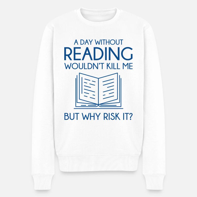 lecture - Pull Premium bio Homme - blanc