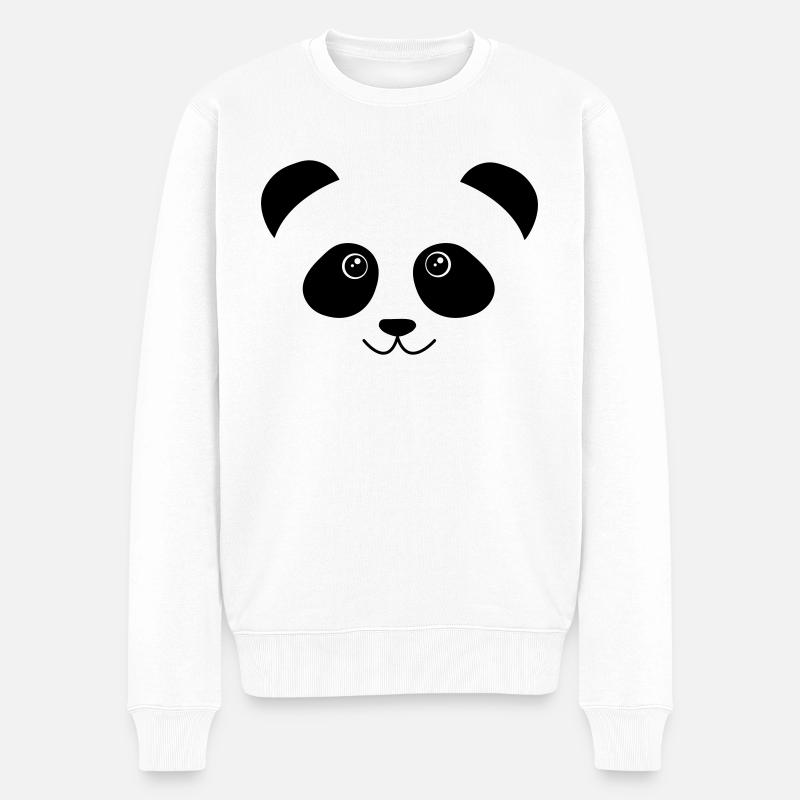 Panda - Pull Premium bio Homme - blanc