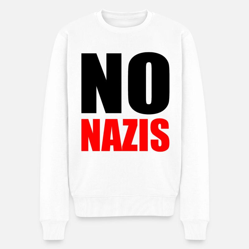 Pas de nazis - Pull Premium bio Homme - blanc
