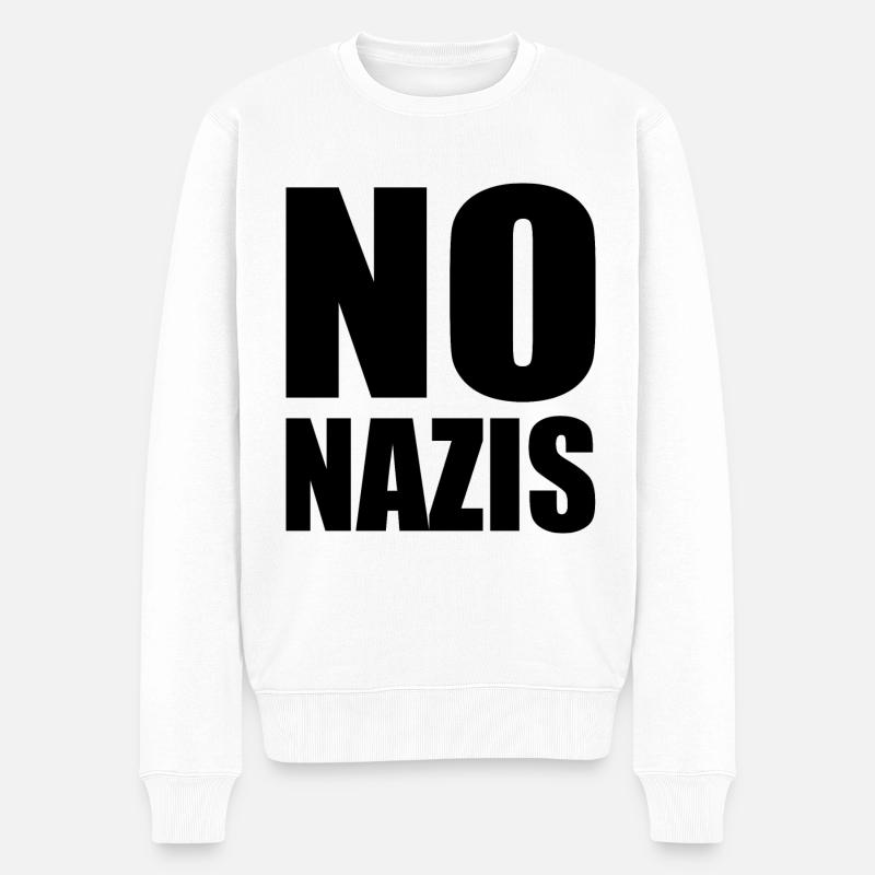 No nazis - Pull Premium bio Homme - blanc