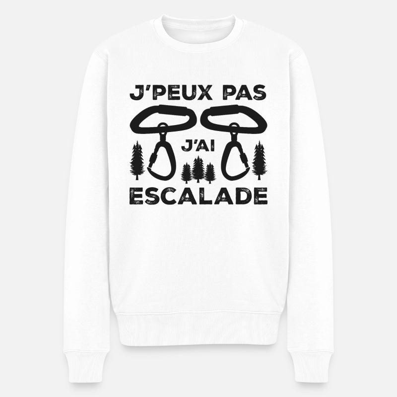 J'peux pas j'ai Escalade - Pull Premium bio Homme - blanc
