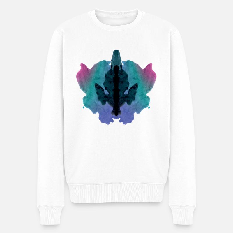Rorschach-Test - Männer Premium Bio Pullover - Weiß