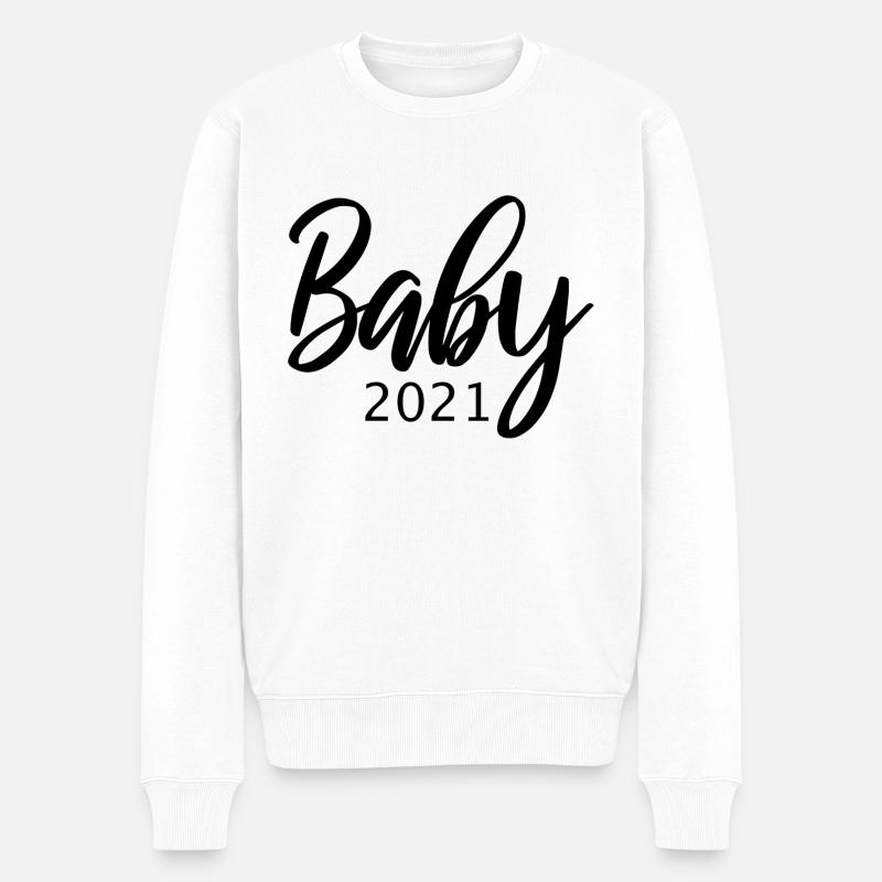 Baby 2021 - Männer Premium Bio Pullover - Weiß