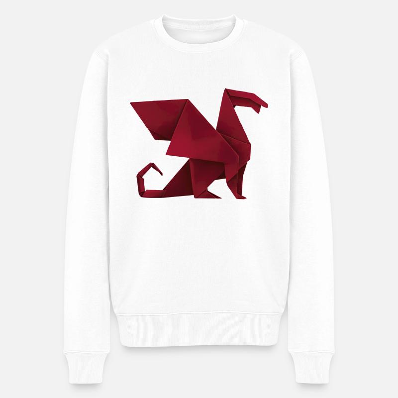 Origami Dragon - Pull Premium bio Homme - blanc