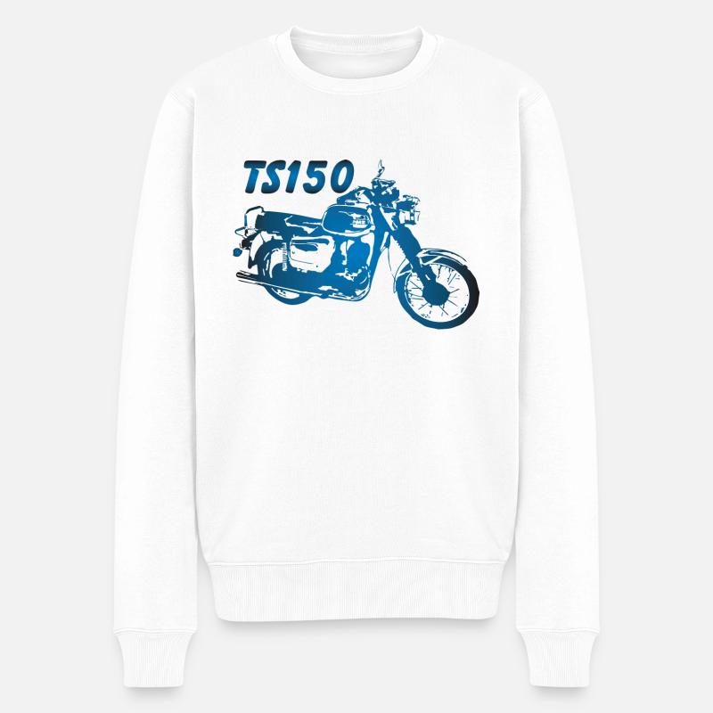 MZ TS150 - Männer Premium Bio Pullover - Weiß