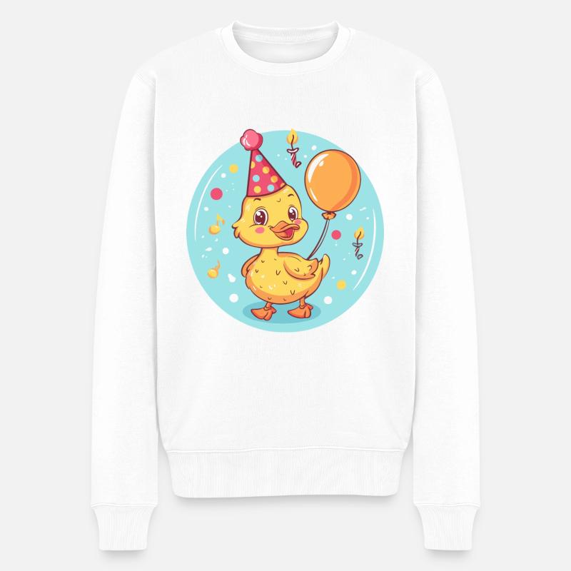 Canard Anniversaire Bébé - Pull Premium bio Homme - blanc