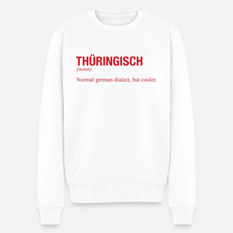 THÜRINGISCH Thüringen - Männer Premium Bio Pullover - Weiß