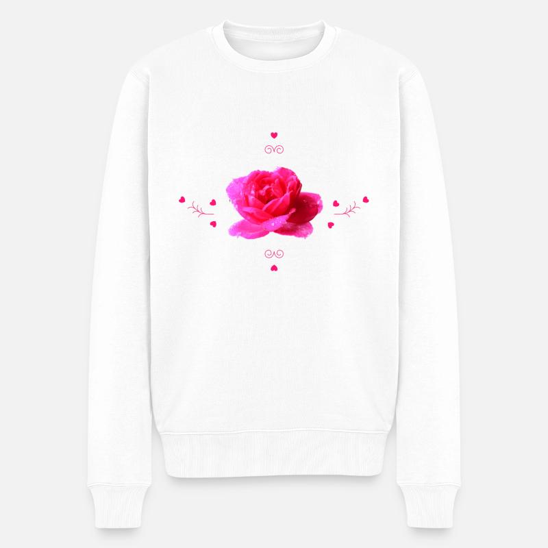 Rose - Pull Premium bio Homme - blanc