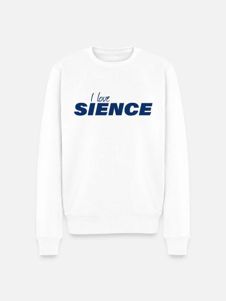 I LOVE SCIENCE - Men's Premium Organic Jumper - white