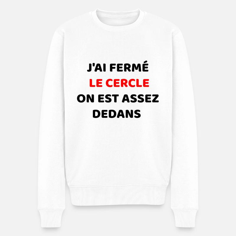 Der Kreis - Männer Premium Bio Pullover - Weiß