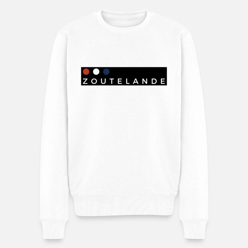 Zoutelande 3 Points - Männer Premium Bio Pullover - Weiß