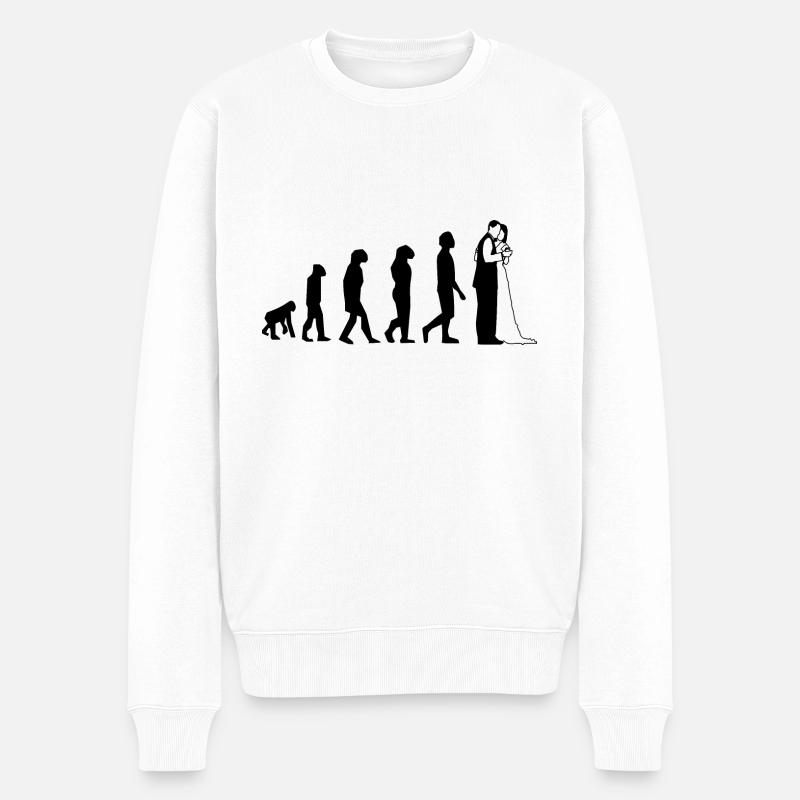 JGA - Männer Premium Bio Pullover - Weiß