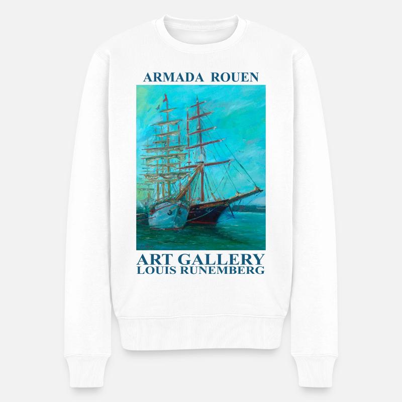 ARMADA ROUEN LOUIS RUNEMBERG - Männer Premium Bio Pullover - Weiß
