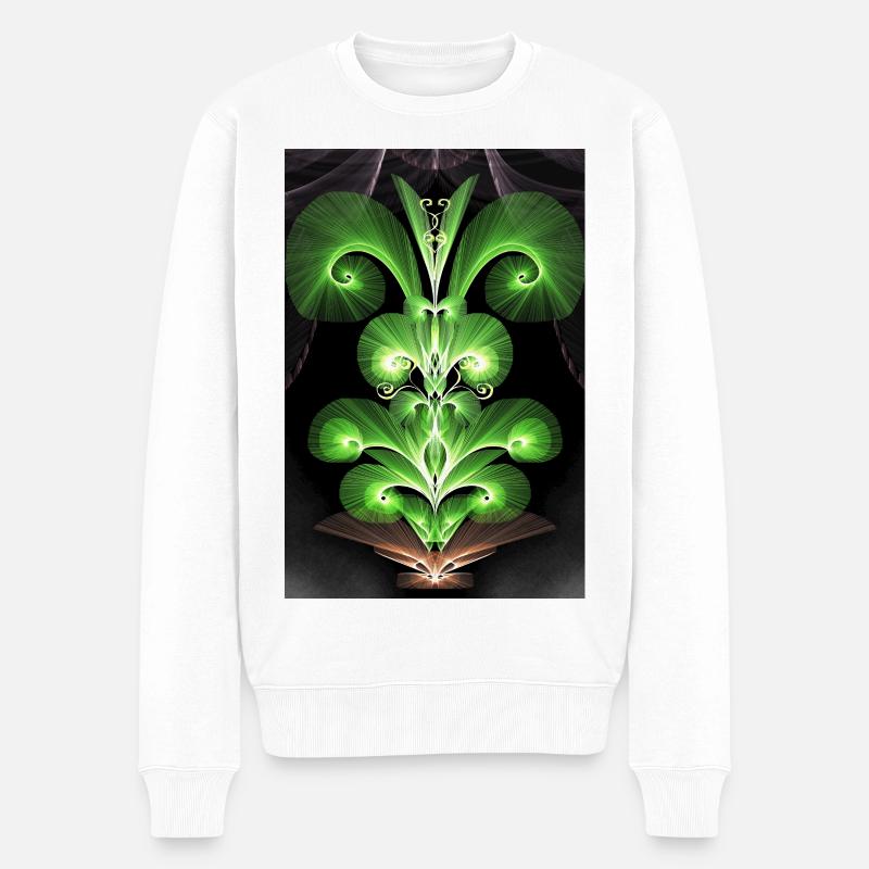 Königlicher Zauberfarn Lebensenergie Motivation - Männer Premium Bio Pullover - Weiß