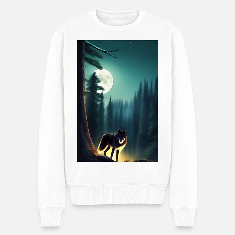 Loup et Lune - Pull Premium bio Homme - blanc