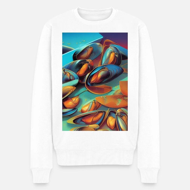 Moules - Pull Premium bio Homme - blanc