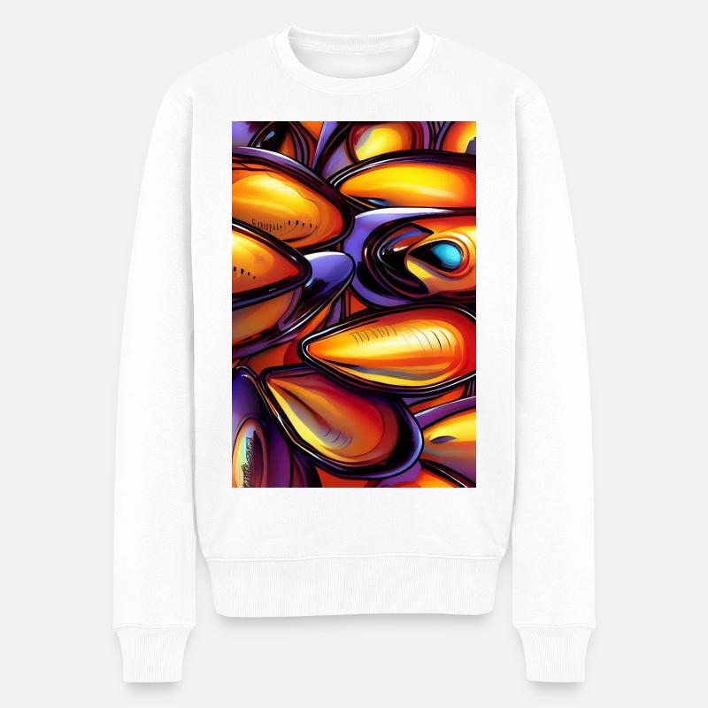 Moules - Pull Premium bio Homme - blanc