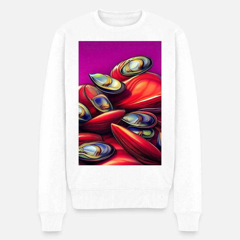 Moules - Pull Premium bio Homme - blanc